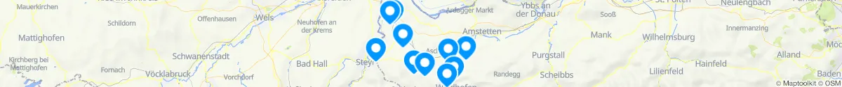 Map view for Pharmacies emergency services nearby Haag (Amstetten, Niederösterreich)